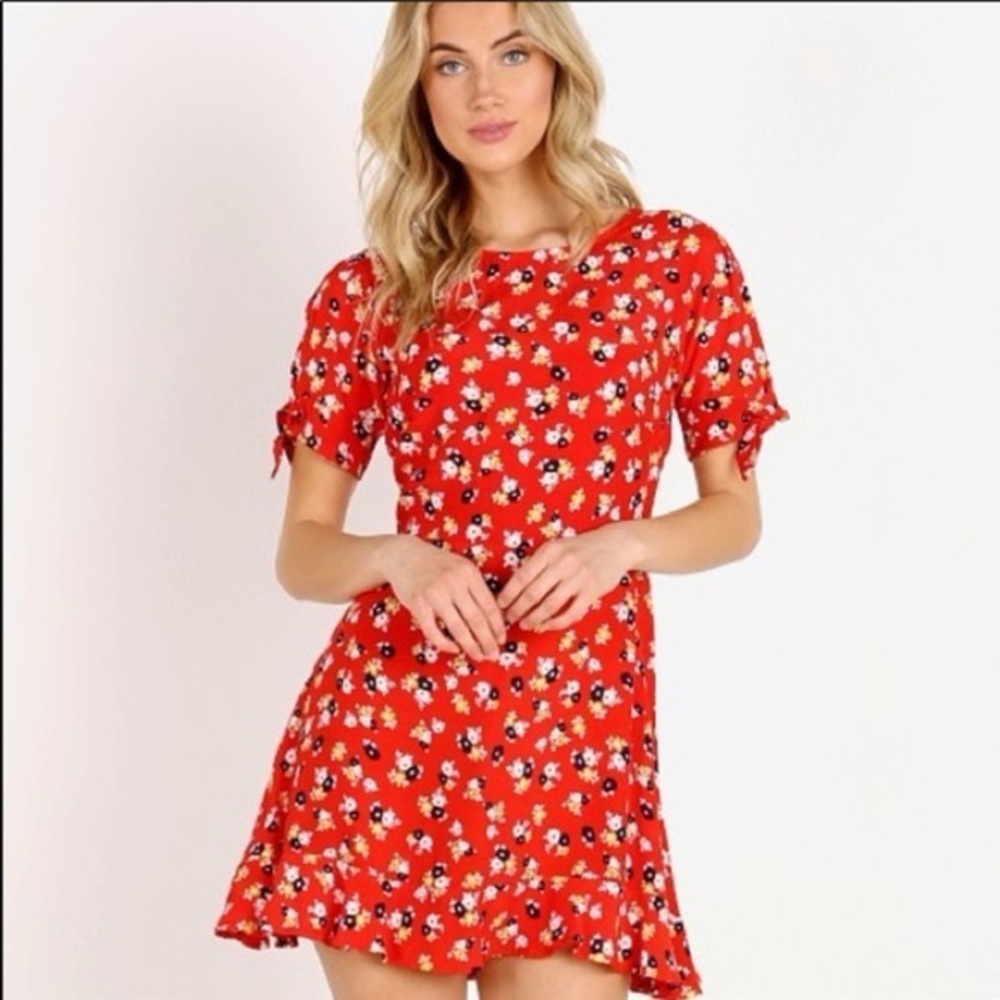 Faithfull The Brand Daphne Dress Jasmine Red 108